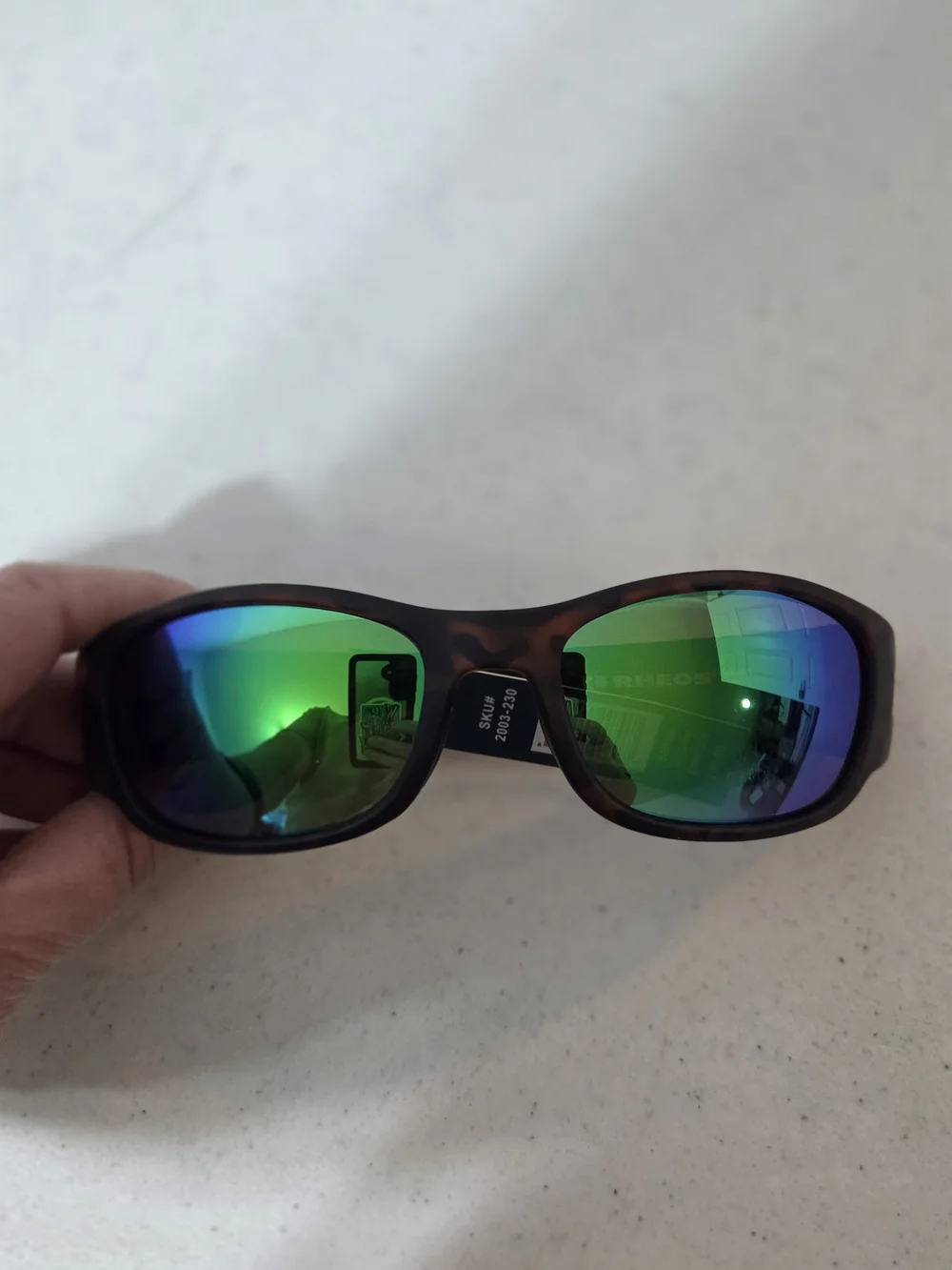 NWT Rheos Floating Polarized Men's Tortoiseshell Sunglasses